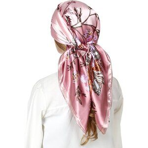 Head Scarf for Women Like Silk Satin Scarf for Hair Wrapping at Night Bandana Sq
